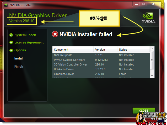 Nvidia Driver Failed To Install Fasrabout