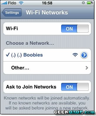 Funny Wireless Wifi Names SSID Boobies