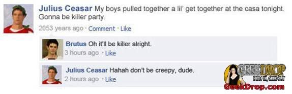 funny facebook  status juluis ceasar