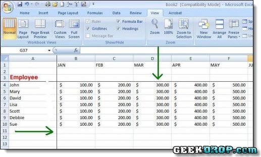 how do i freeze top rows in excel