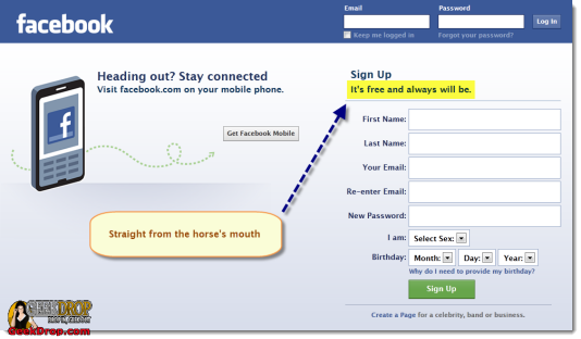 Facebook charging it's users? Not True! False! Don't buy it!