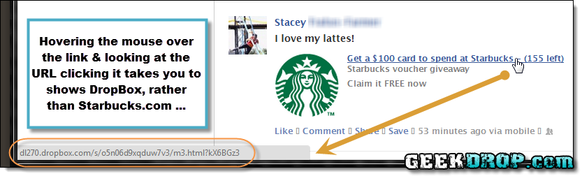 Facebook Starbucks Giveaway Scam Starbucks,Facebook Scams,Malware,Virus