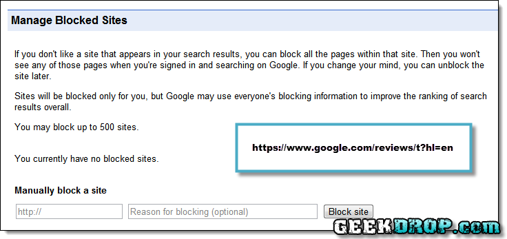 Blocking Unwanted Sites from your Google Search Results