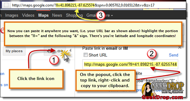 Get Google Maps GPS Latitude Longitude Coordinates