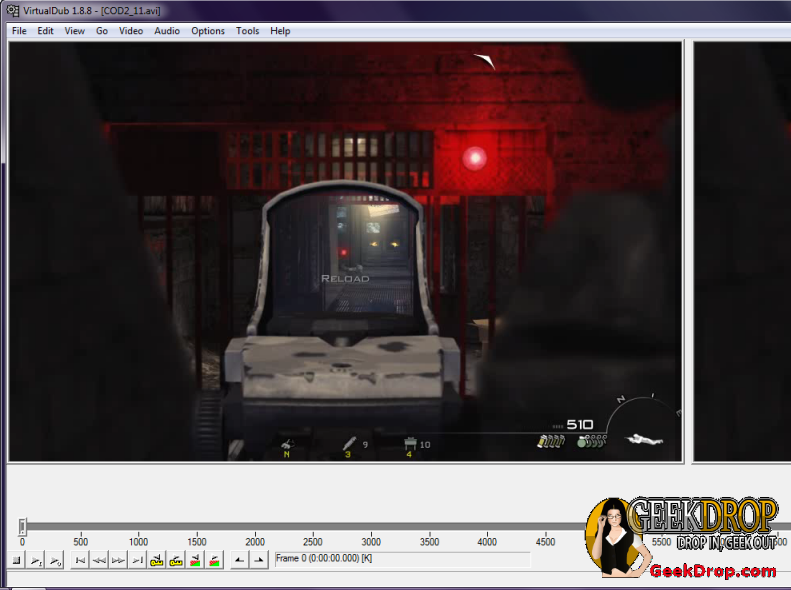 Screen 2 of how to compress movies made with FRAPS