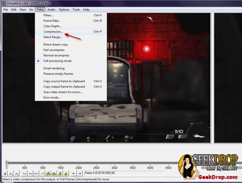 How to compress game movies made with FRAPS