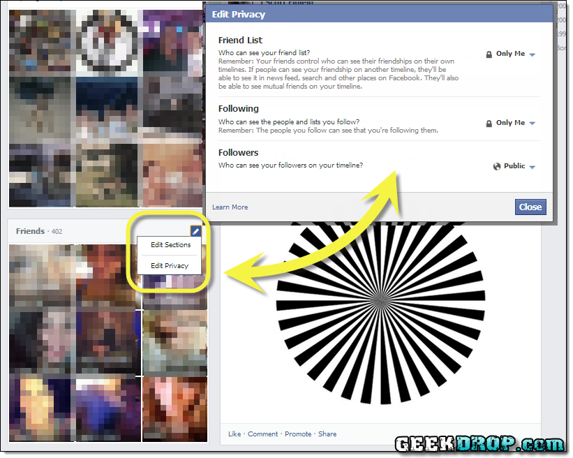 How to Hide or Change Facebook Friends List Privacy Settings
