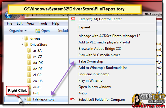 Changing File Repository permissions / ownership