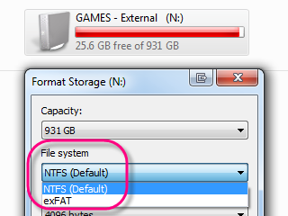 How To Format A Hard Drive To FAT32 In Windows 7 or Vista (or in general)