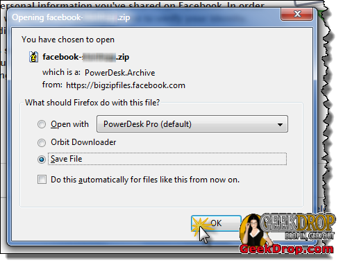 facebook save your profile