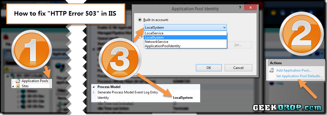 Fix IIS 503 Error